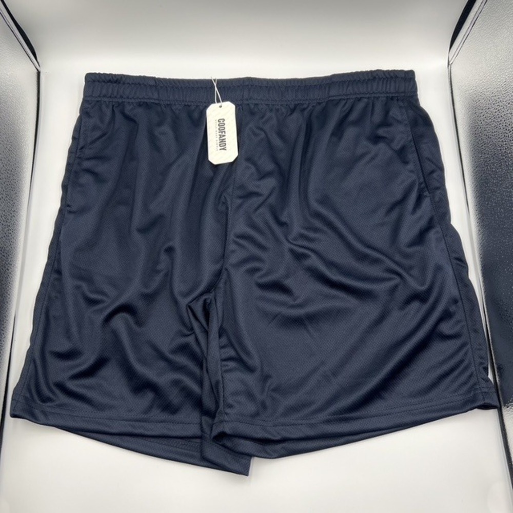 COOFANDY Men's Navy‎ Blue Athletic Mesh Lightweight Breathable Shorts Size XL